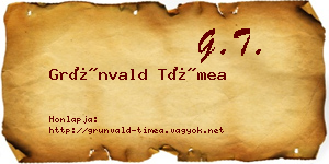 Grünvald Tímea névjegykártya