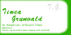 timea grunvald business card